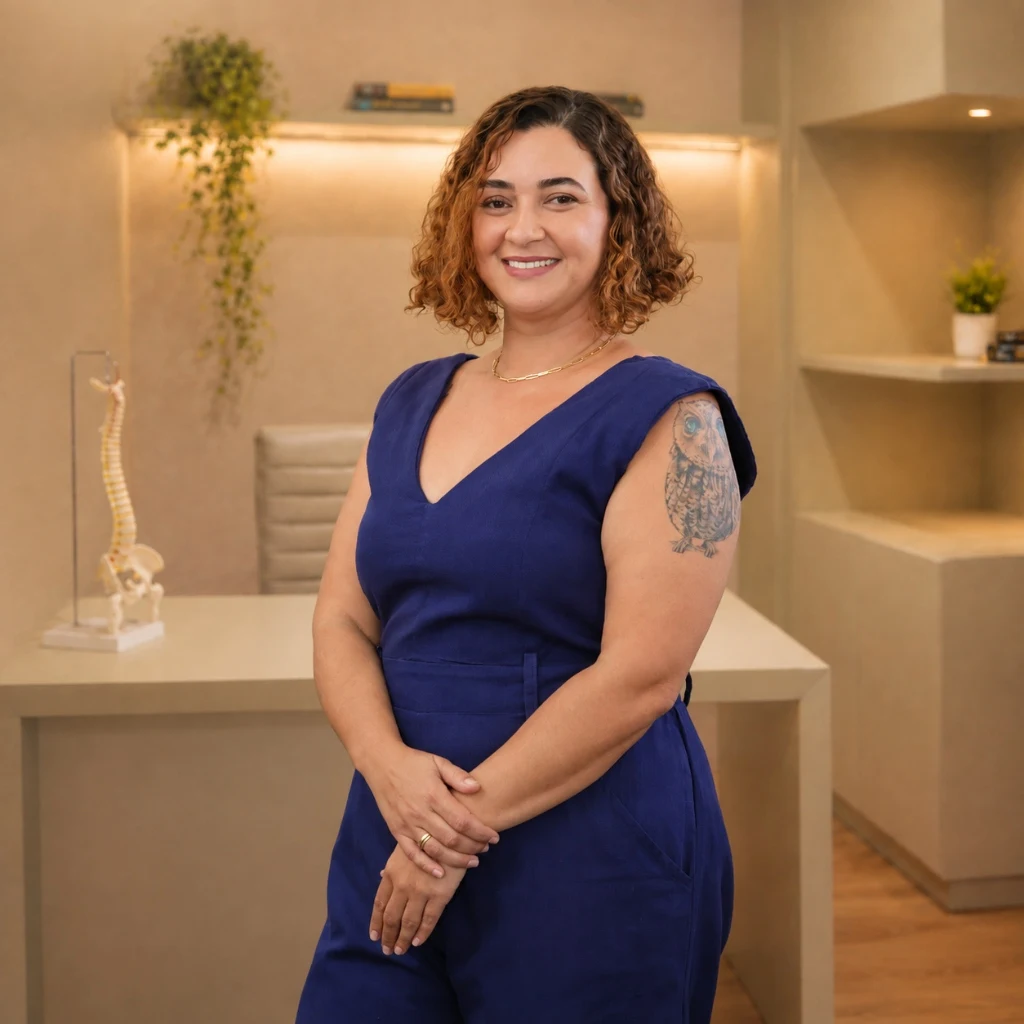 Dra. Jéssica Oliveira, fisioterapeuta e quiropraxista em Itaúna/MG.